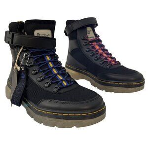 Dr. Martens Combs Tech Atmos Black Boots Unisex Size 8 Ladies Combat Boots New